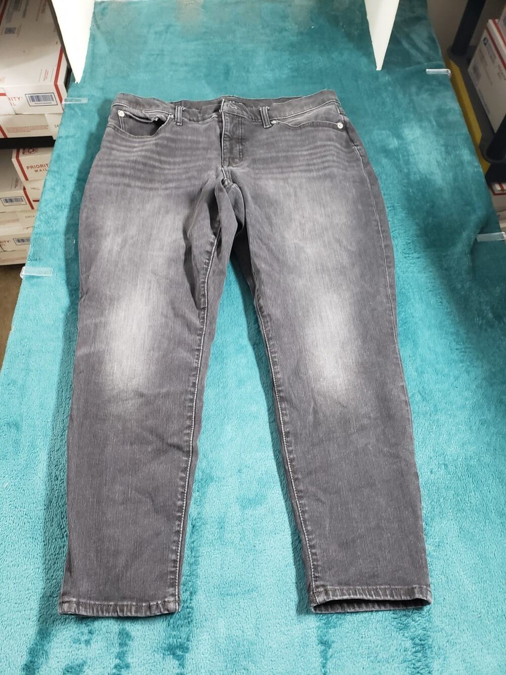 Lucky Brand Jeans Size 14 Womens Black Stretch Pants Ladies Mid Rise Ava Skinny
